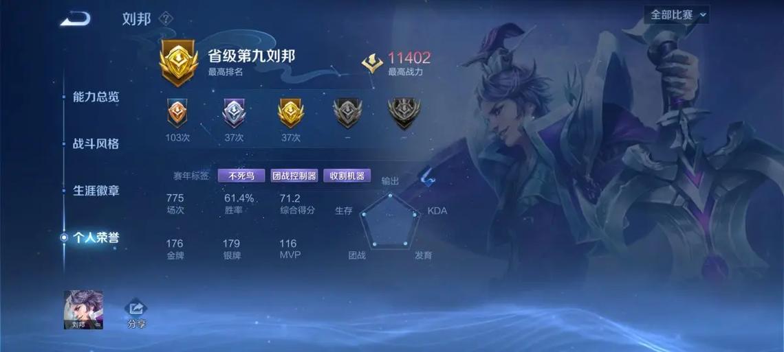 国服第一刘邦出装铭文缩略图