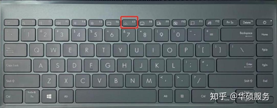 华硕笔记本键盘灯开启标志缩略图
