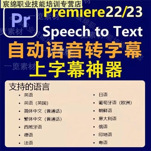 pr语音自动生成字幕缩略图