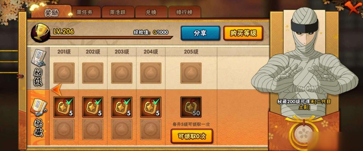 火影忍法帖200级有多少兑换币缩略图