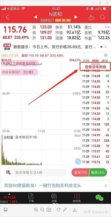 分时逐笔成交明细的查看技巧缩略图