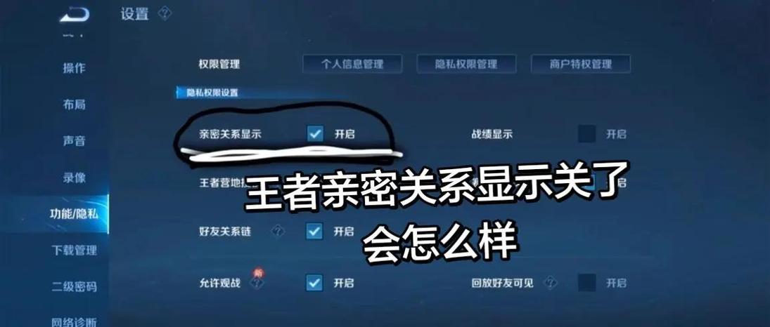 王者荣耀隐藏了亲密关系还能怎么看游戏截图