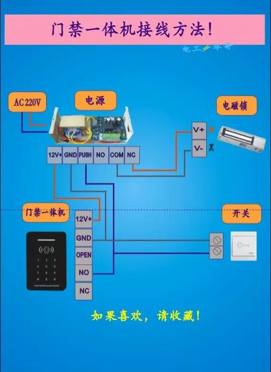 指纹门禁考勤一体机接线图