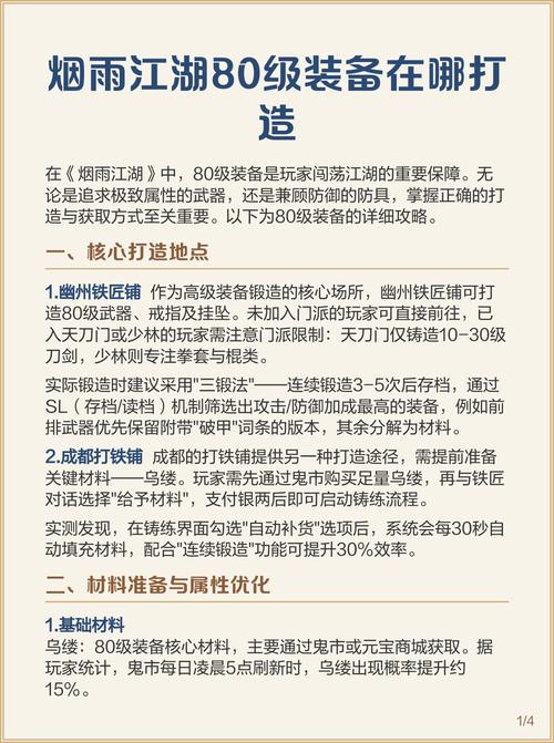 烟雨江湖80级怪掉装备吗缩略图