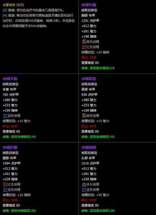 魔兽世界怀旧服牧师装备选择推荐缩略图
