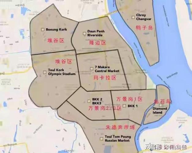 柬埔寨金边地图中文版图标
