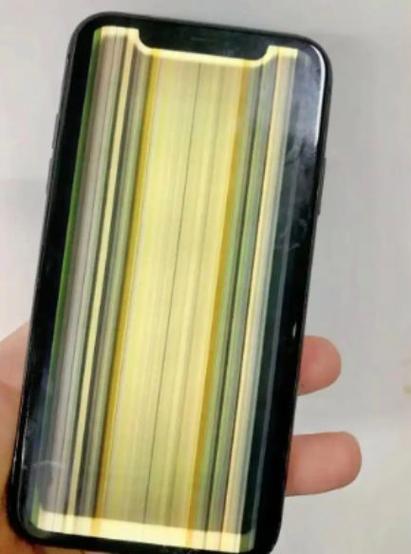 手机屏幕用手挤按压会变色图标