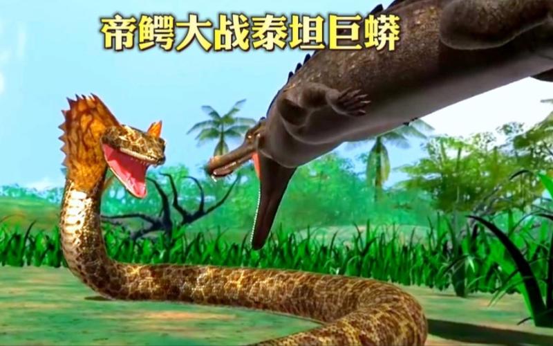 泰坦巨蟒vs帝王鳄