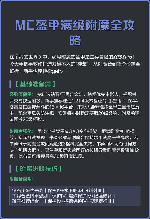 我的世界盔甲附魔什么属性最好缩略图