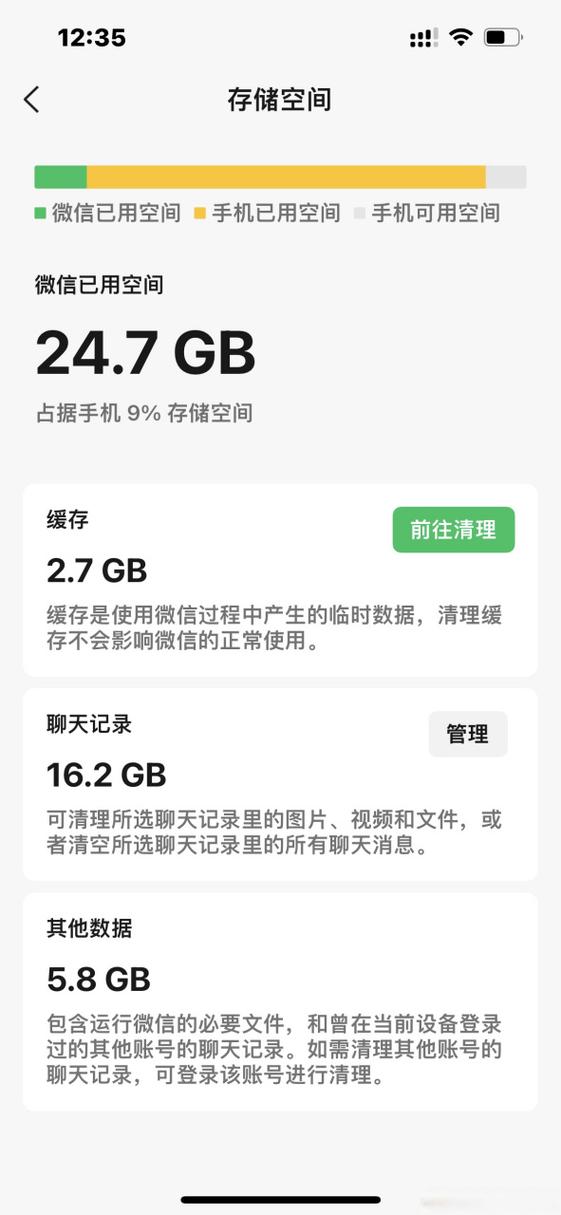 微信占用了我100多G的内存缩略图
