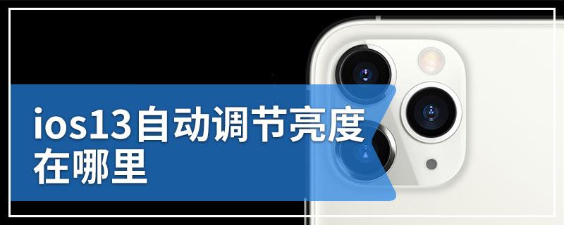 ios13亮度自动调整在哪缩略图