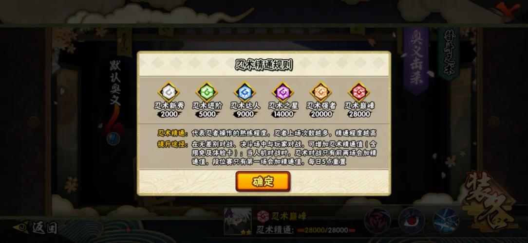 火影忍者熟练度等级划分缩略图